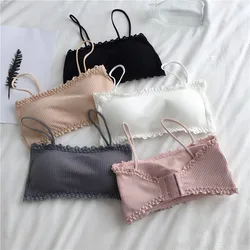 Sutiã de peito embrulhado de renda para adolescentes, roupa interior confortável, sutiãs adolescentes, top de tubo, sutiãs adolescentes, lingerie, novo