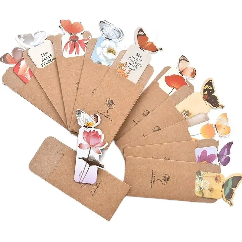 

30 Pcs/Set 3D Butterfly Bookmark Beautiful Colorful Butterfly Paper Book Markers Students Gift Kawaii Stationery