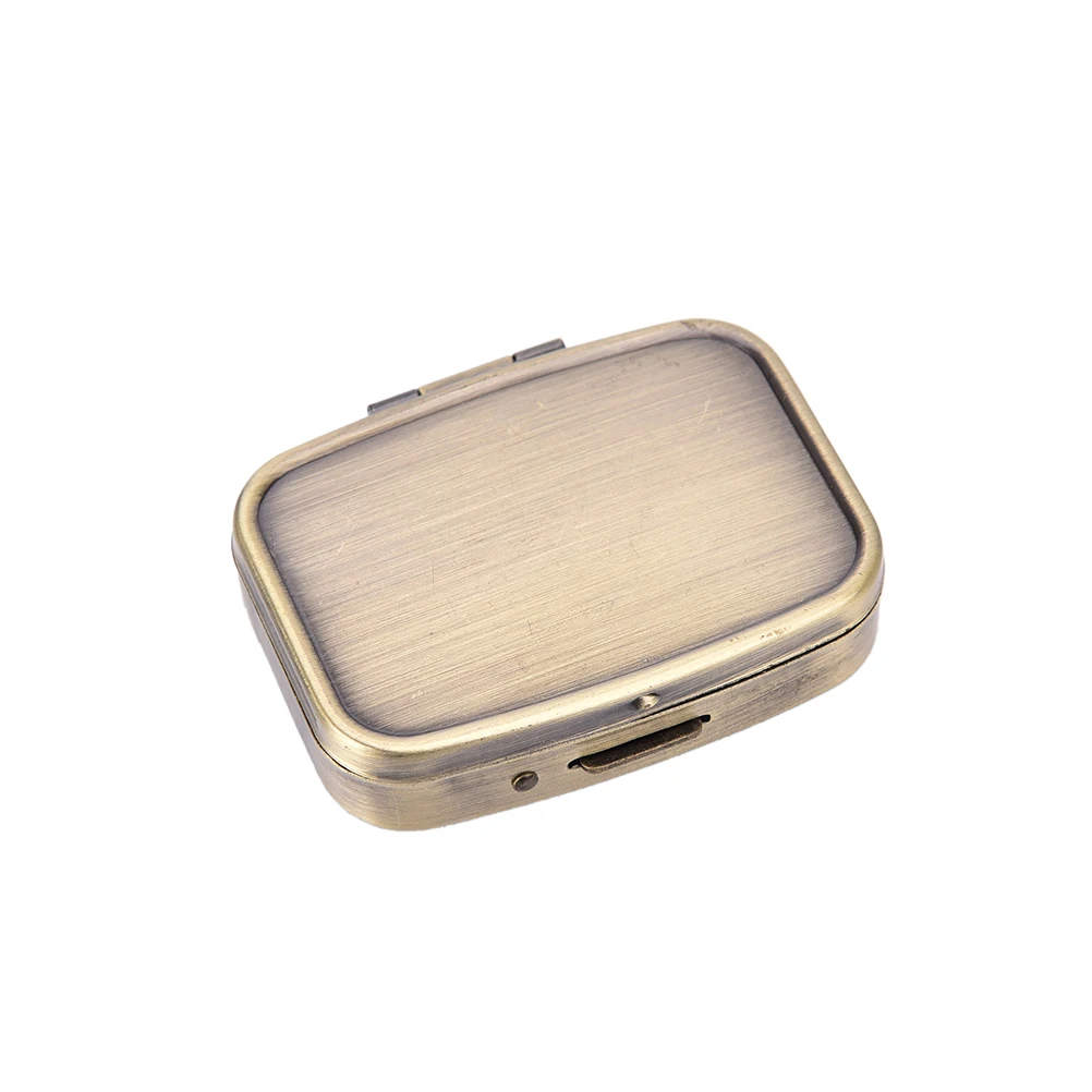 Metal Pill Box Medicine Organizer Container Jewellery Case Storage Holder Medicine Pill Case Holder Organizer Vitamin Container