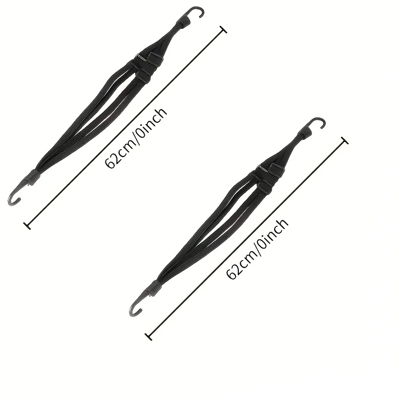 2Pcs Multi-functional Elastic Binding Strap, Flexible Hook Tie Down Belt for Luggage Box Cargo Securing