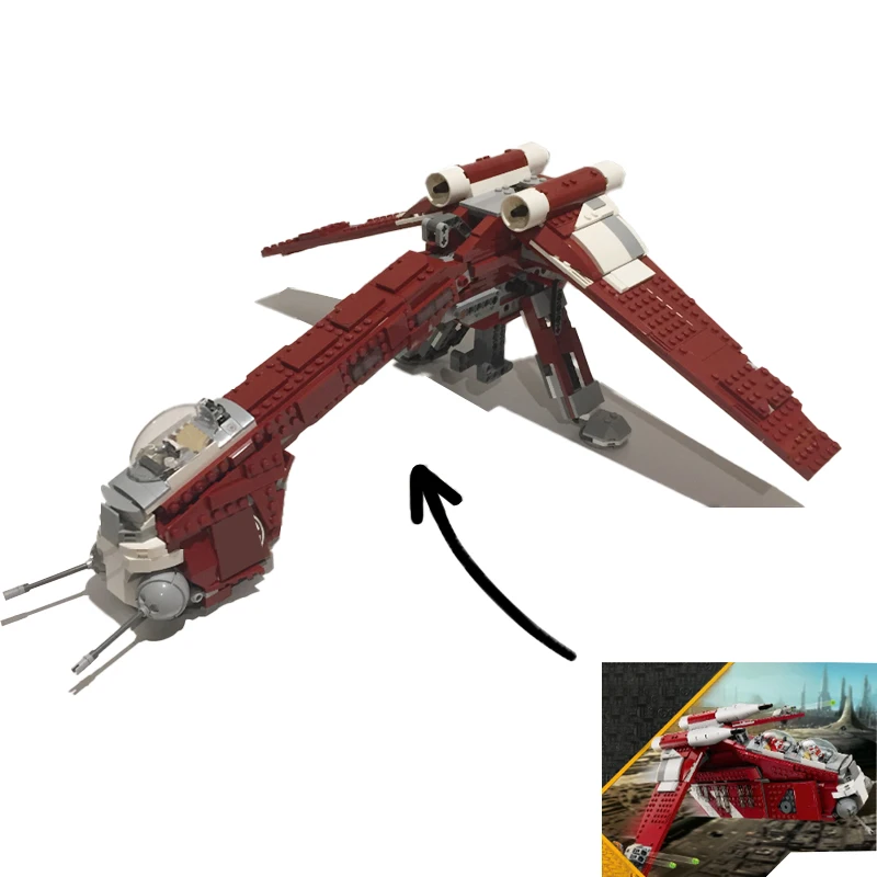 NIEUWE Coruscant Dropship Model Compatibel 75019 AT-Robot Bouwstenen DIY 75354 Ruimteschip Montage Baksteen kid Speelgoed Kerstcadeau - afbeelding 1