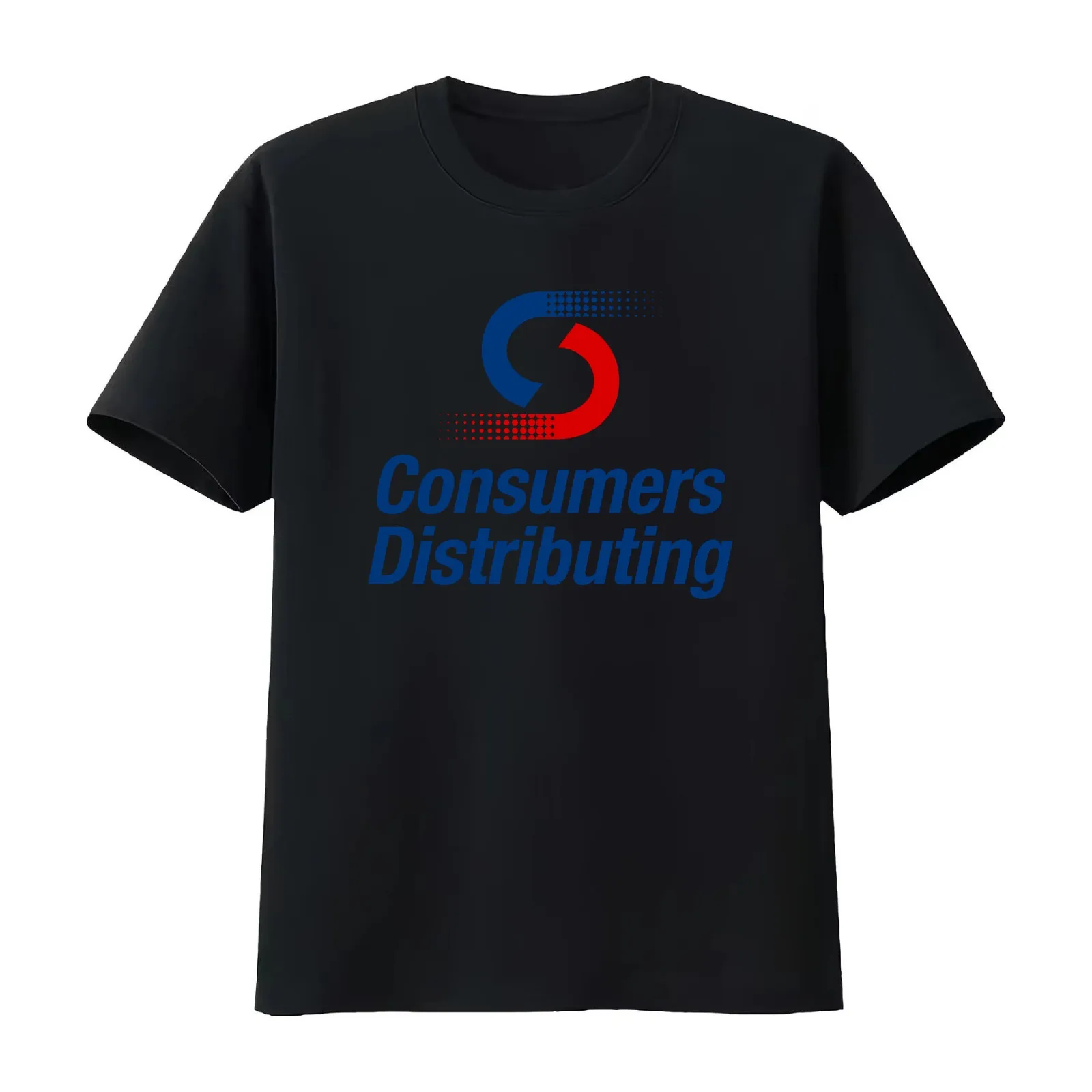 Consumers Distributing Logo T-Shirt Summer Casual Cotton Tee Oversized Streetwear Tops Vintage Graphic Print 100% Cotton