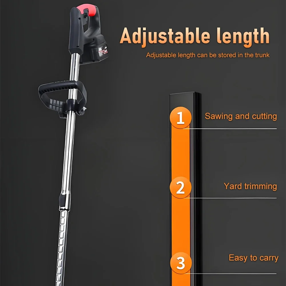 Multi-function Rechargeable Li-ion Battery Household Durable Home Garden Push Lawn Hoe Trimmer Electric Weed Trimmer Lawn Mower
