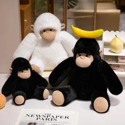23/35/45CM Cartoon Anime King Kong Plush Toys Soft Stuffed Doll Funny Gorilla Black Monkey Pillow Toys Gift