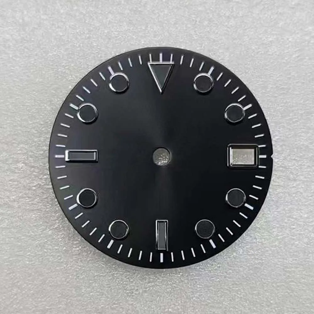 

28.5mm Watch Dial, Light Green Luminous Dial NH35, for NH35/NH36 Movement Single Calendar Watch Face Modified Accessories