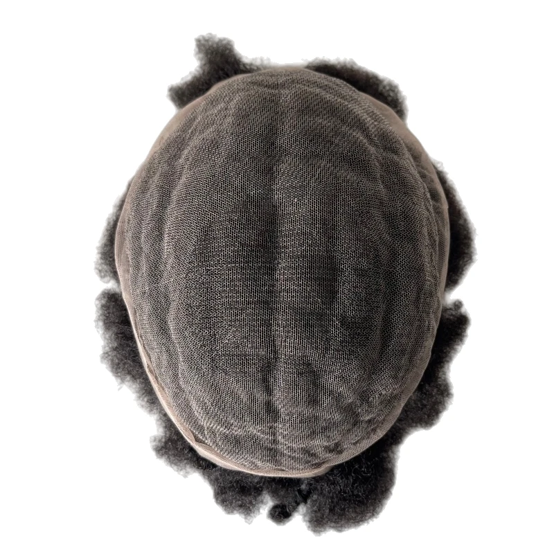 قطع الشعر الهندي البكر البشري # 1b أسود اللون الثعلب أقفال الضفائر الشعر المستعار 8x10 وحدة الدانتيل الكامل للرجال السود