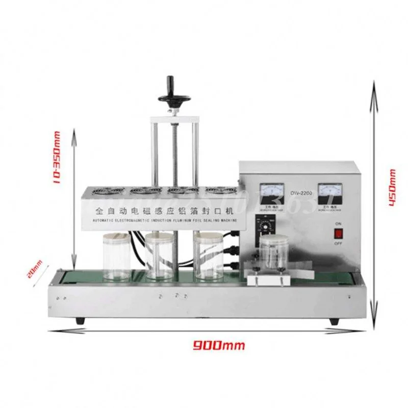 เครื่องปิดผนึกฝาปิดกล่องสก์ท็อปเครื่องปิดผนึกอลูมิเนียมฟอยล์แม่เหล็กไฟฟ้าอัตโนมัติ