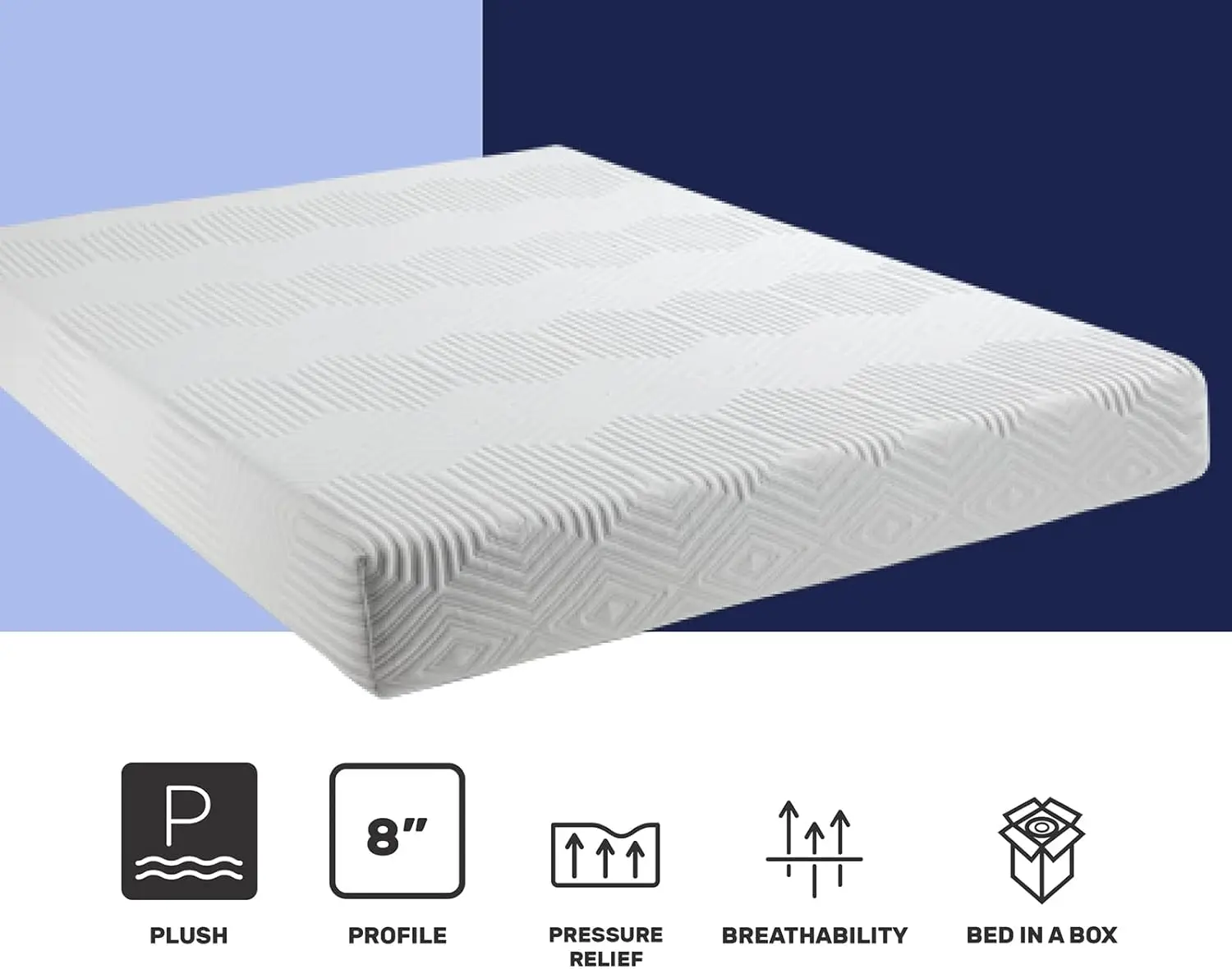 By Mattress Firm | Memory Foam Snug Rv Mattress | 3/4 48"" X 75""| 8"" Medium Comfort | Pressure Relief | Eco Friendly