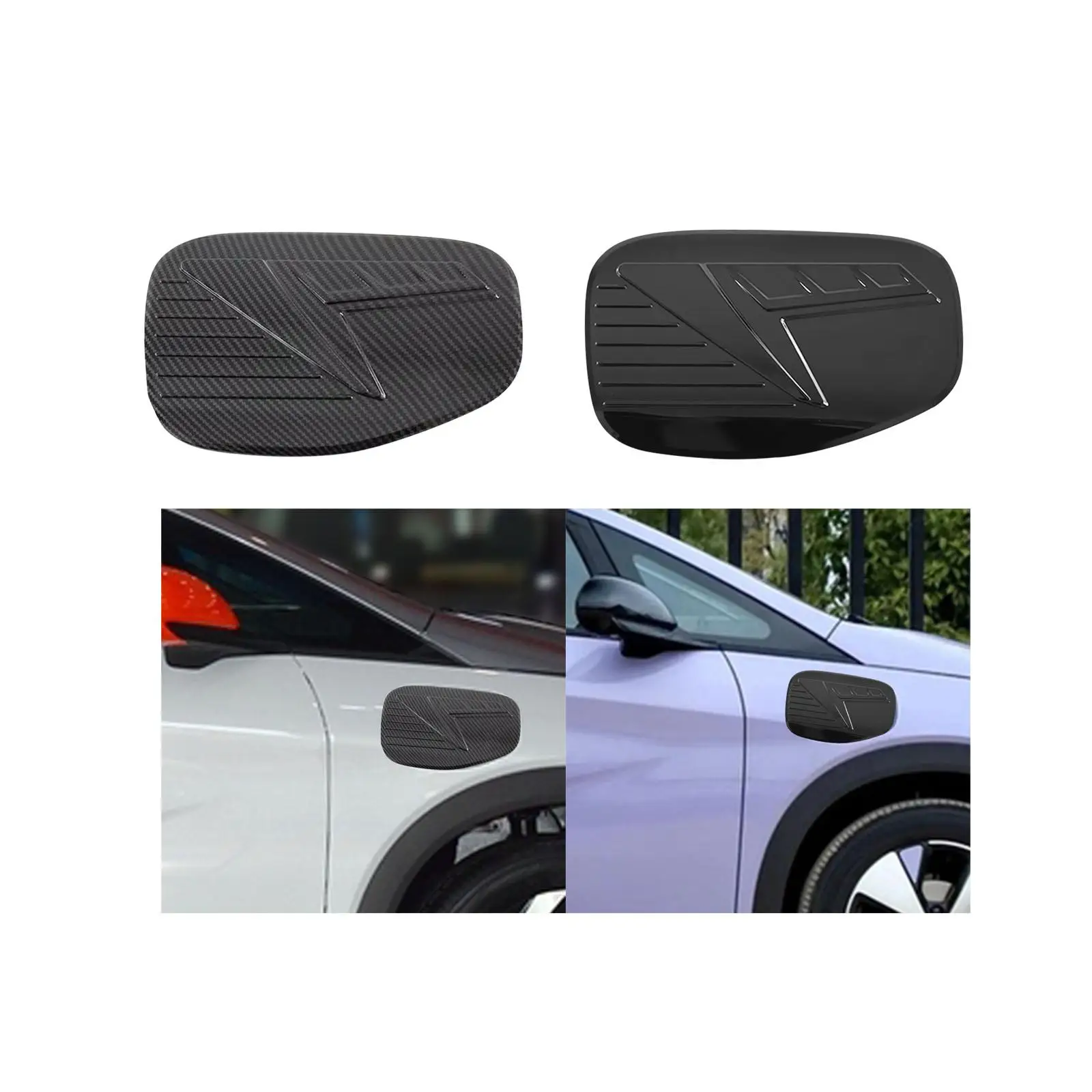 Charging Adapter Port Cover Trim Carbon Fiber Style Replacement Protective Charging Cover Anti Scratch for Byd