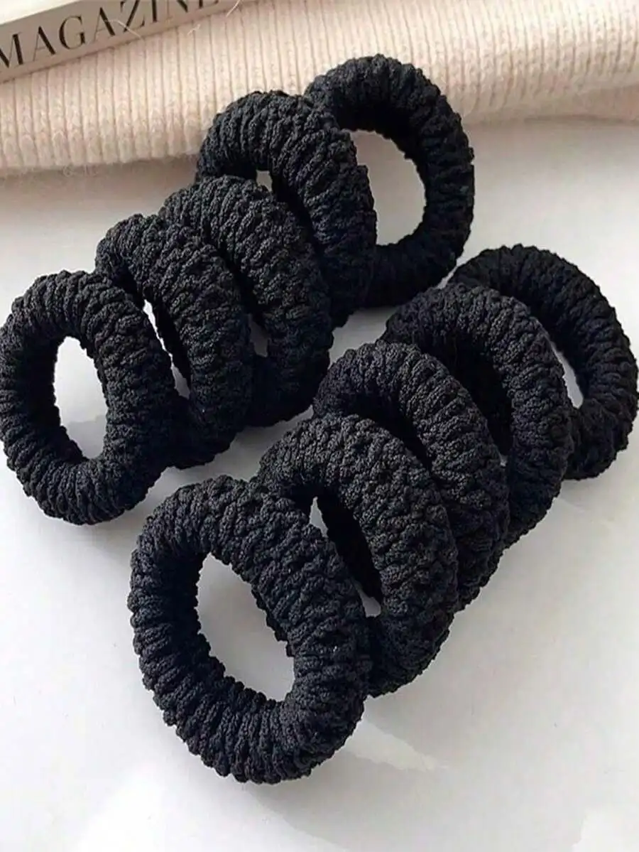 

5/10pcs High Elastic Extra Wide Thick Hair Scrunchies For Ponytails Daily Hairstyles