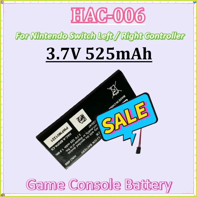 

For Nintendo Switch Left and Right Controller Battery Joy Con Game Console Battery NS Repair Parts New 3.7V 525mAh HAC-006