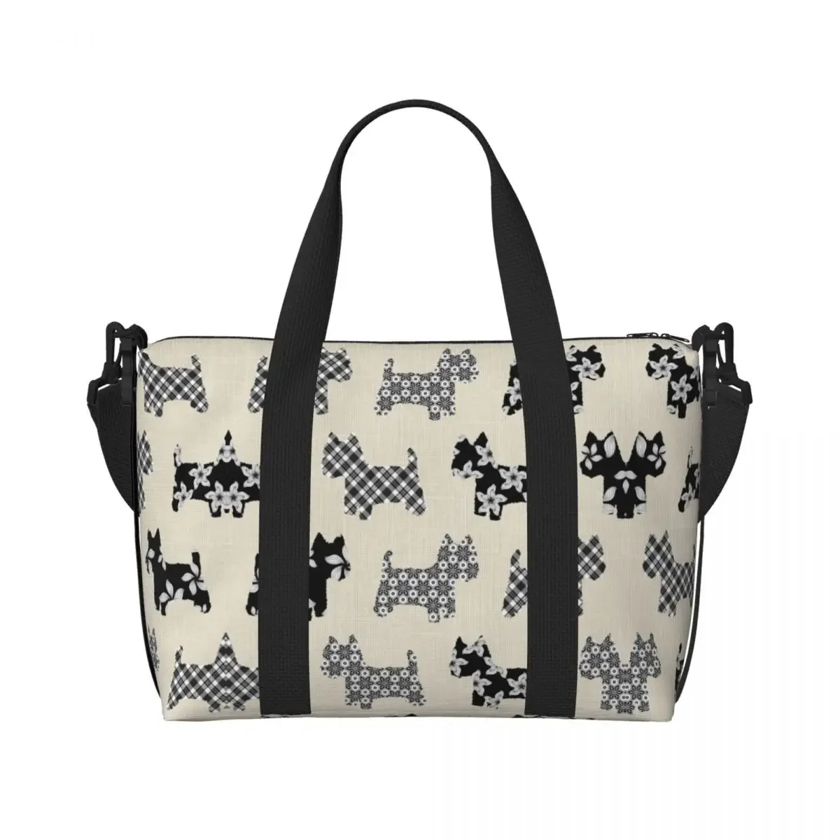 Пользовательские Westies Dog Groceries Tote Сумка для покупок Женская большая вместительная хайленд-терьер Пляжные дорожные сумки для спортзала