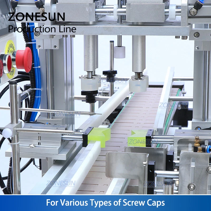 ZONESUN-آلة تعبئة وتغليف زجاجات المياه الأوتوماتيكية ، حاوية عصير الحليب ، جرة الحليب ، العسل ، المطهر اليدوي