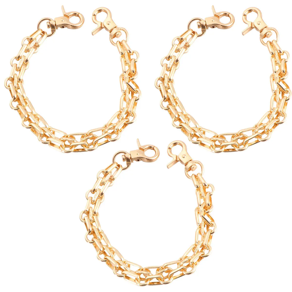 3 Stück 26 cm Geldbörse Kettenrahmen Handtasche Ersatz Zinklegierung Schnallenriemen für DIY Taschenzubehör Leichte Tasche