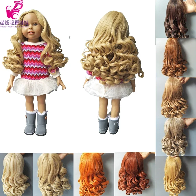 25-28cm Head Circle Doll Wig for Russian Handmade Doll, Hair for Homemade Cloth Toy Dolls for 18 Inch Girl Doll