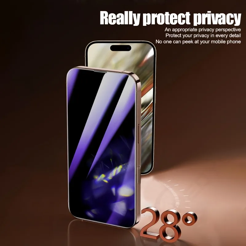 4 قطع واقي شاشة مضاد للضوء الأزرق للخصوصية متوافق مع iPhone 17 16 15 14 13 12 11Pro Max X XR XS MAX، 9H من الزجاج المقسى #6