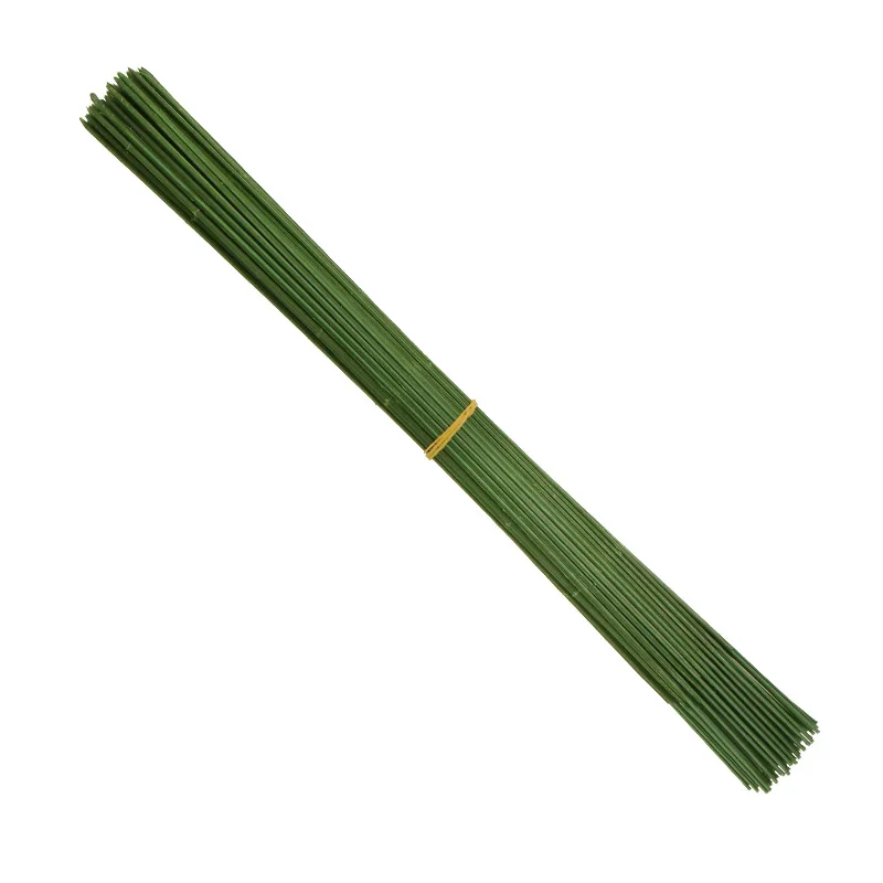 50pcs 15-40cm Artificial Green Flower Stem Sticks DIY Floral Material Handmade Wire Stem Accessories for Wedding Home Decoration
