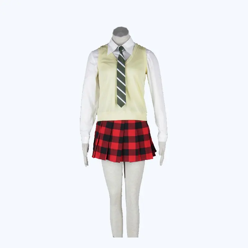 Disfraz de Cosplay de Anime Soul Eater Maka Albarn para mujer, conjunto de falda, uniforme de gabardina, disfraz de fiesta de Carnaval de Halloween, peluca rubia