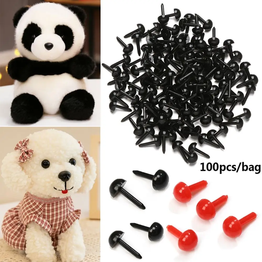 100Pcs 3mm/4mm/5mm/6mm DIY Doll Puppet Plastic Black Pin Safety Eyes For Handmade Teddy Bear Doll Craft Children Kids Toy