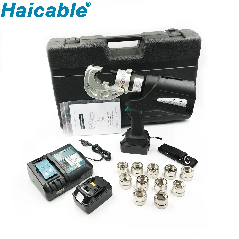 Stainless Steel Wire Rope Sleeve Battery Crimper EMT-300CW Tighten Tool 4 ton Ratchet Type