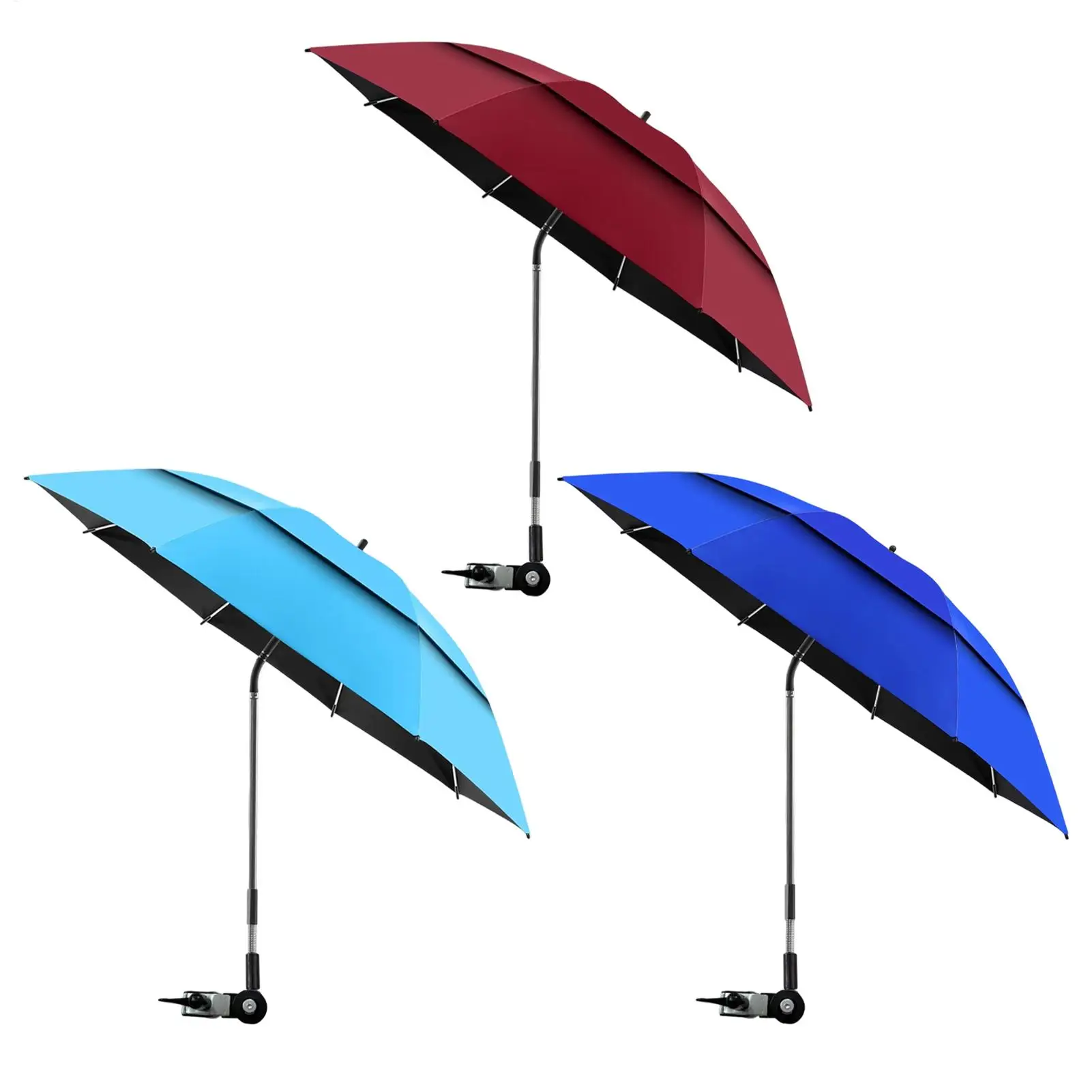Outdoor Sunshade Umbrella UV Protection Fishing Camping Beach Chair Umbrella Clip Home Decor Long Handle Market Stall Umbrella﻿﻿