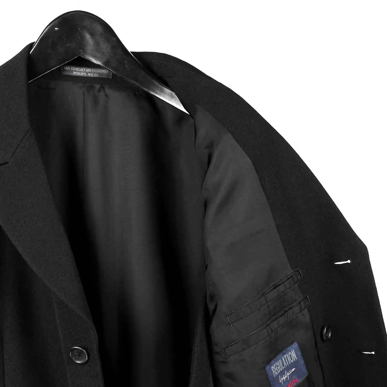 طقم بدلة رجالية بتصميم أصلي من TOP-YAMAMOTO، معطف كاجوال فضفاض مناسب للعمل، طراز بريطاني للرجال