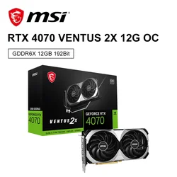 MSI New GeForce RT 4070 VENTUS 2X E 12G OC RTX 4070TI GDDR6X 4NM 192Bit 12GB Graphic Card Video Cards placa de vídeo PCI4.0 8PIN