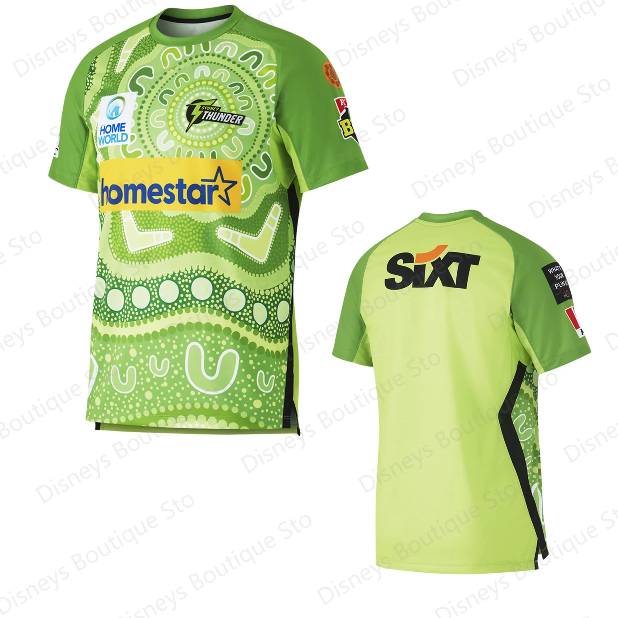 Summer Australian BBL Sydney Thunder Jersey Indigenous BBL Training Jersey Uniform For Adult&Kids Breathable T-shirt Clothes