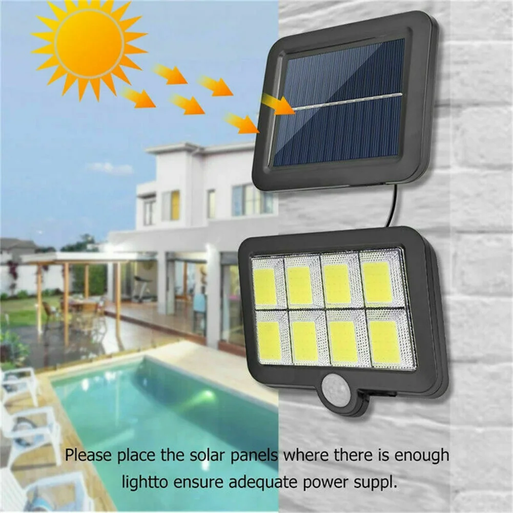 160 COB LED Solar Wall Lamp 9000lm Outdoor Led Solar Light With 3 Lighting Modes Energy Saving Motion Sensor Garden Light