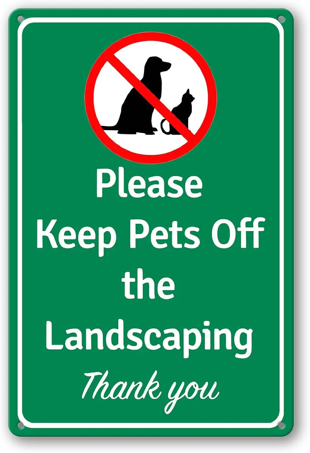 Y1,FemiaD No Dog Poop Pee Sign Keep Pets Off The Landscaping  Aluminum Metal Funny Outdoor Retro Plaq