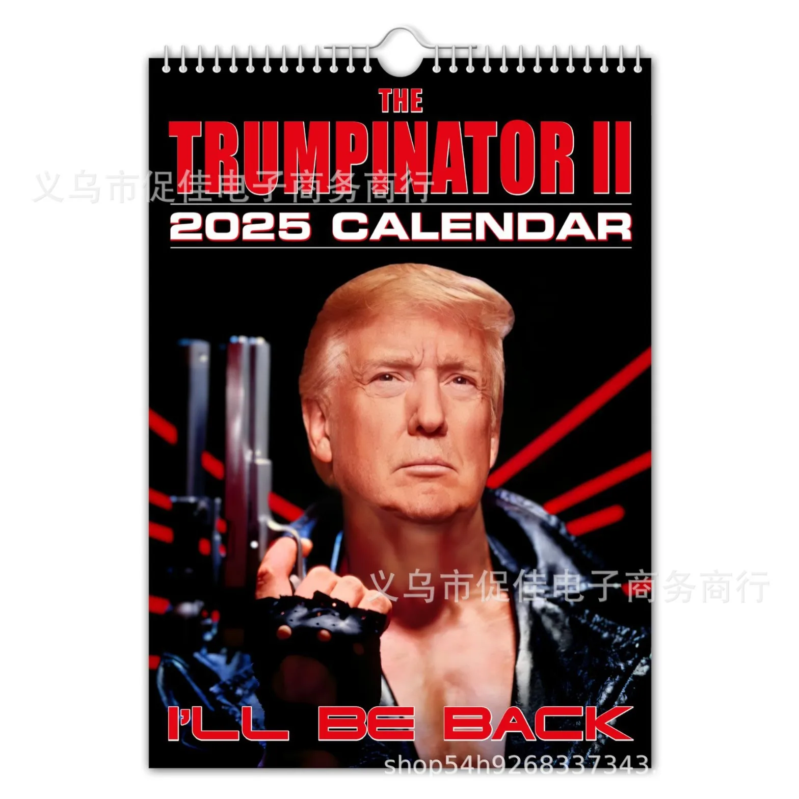 The Trumpinator Wall Calendar Interesting and Bizarre Calendar for Trump in 2025 Christmas Calendar New Year Hanging Decorations