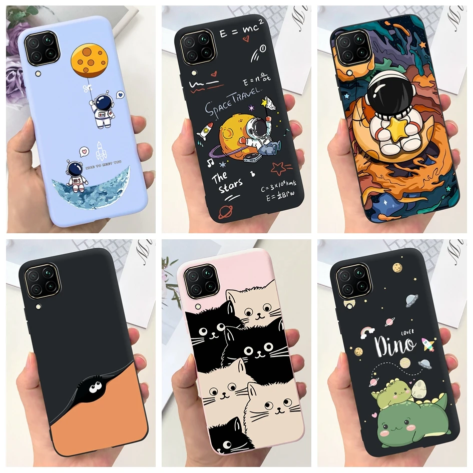 Per Cover Huawei P40 Lite custodia per telefono Cute Astronaut custodia morbida in Silicone antiurto per Huawei Nova 7i P 40 Lite paraurti