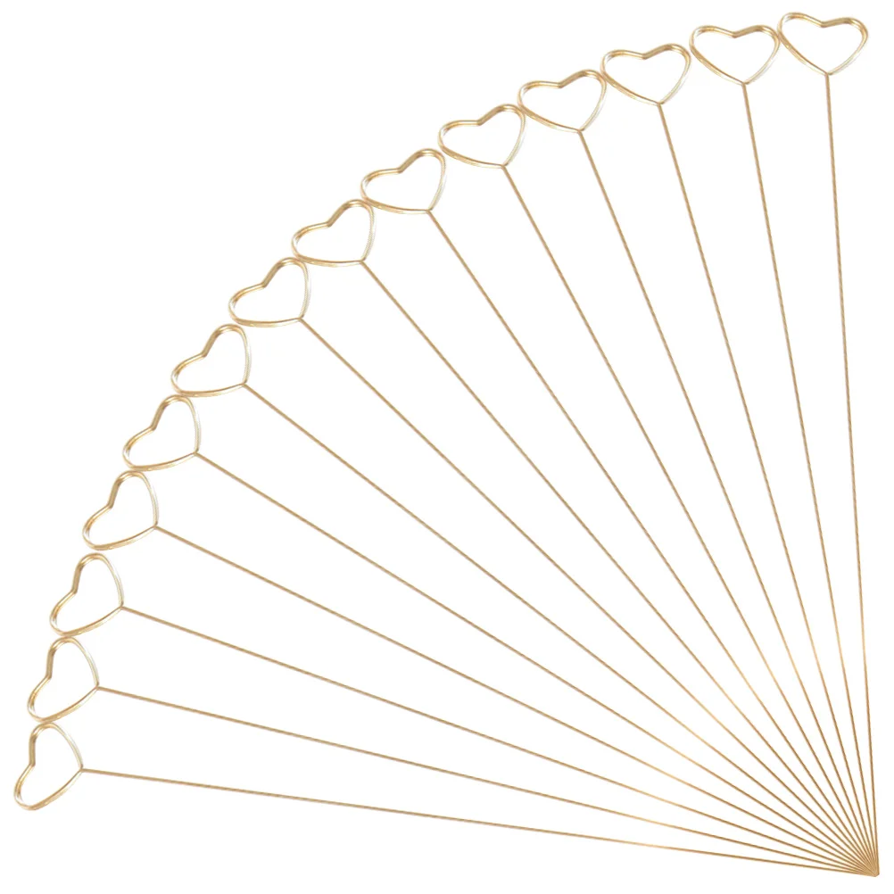 

30pcs Metal Flower Card Clip Desk Table Stick Golden Floral Picks Place Holder Memo Note Card Holder Wedding