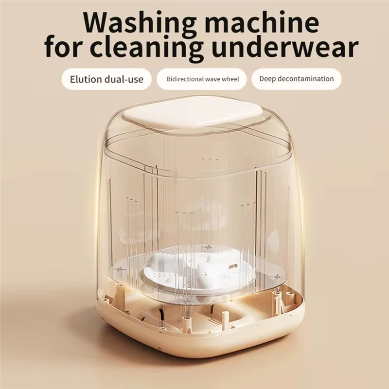 ABBZ-Compact Portable Washing Machine, Mini Automatic Washer For Underwear And Children's Clothes,Ideal For Small Spaces (EU)