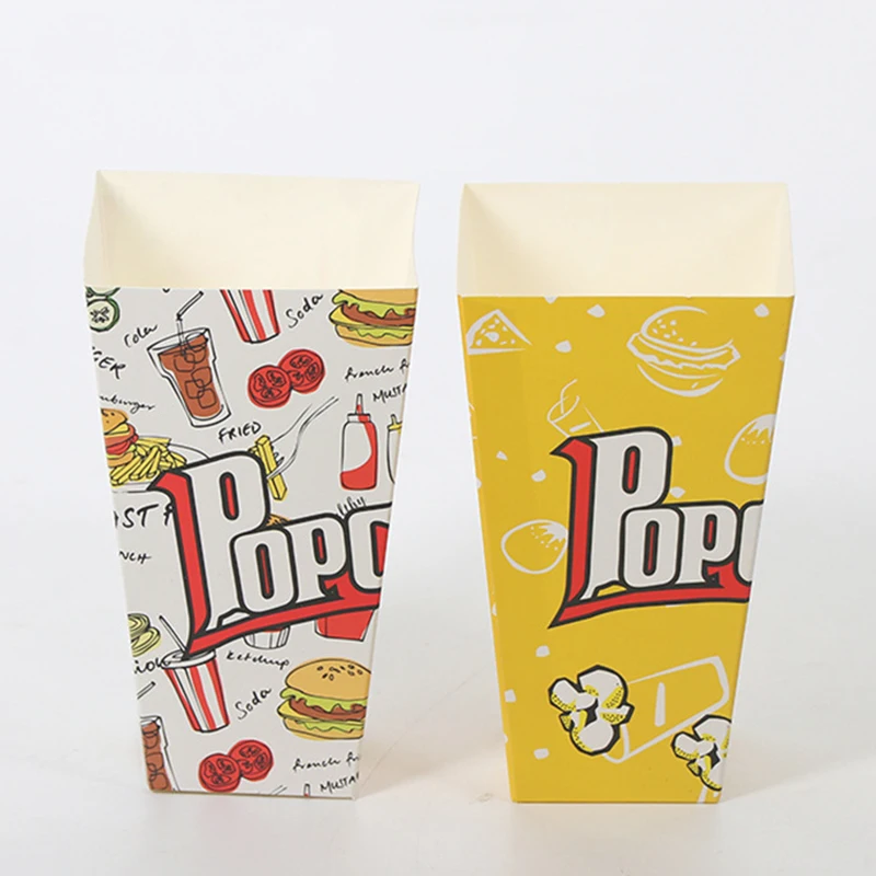 صناديق فشار ورقية للاستعمال مرة واحدة ، حاوية وجبات خفيفة ، حامل ، دلاء ، زينة حفلات أعياد الميلاد ، 10 صيحات