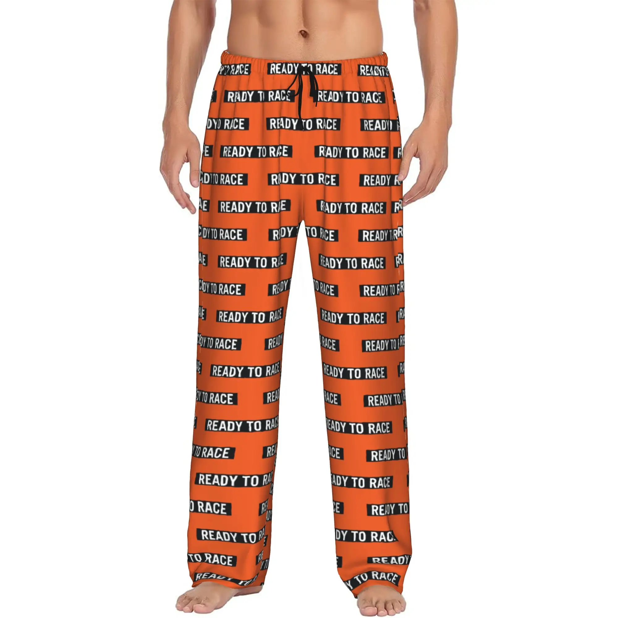 Custom Ready To Race Pajama Pants for Men  Lounge Sleep Drawstring Sleepwear Bottoms with Pockets
