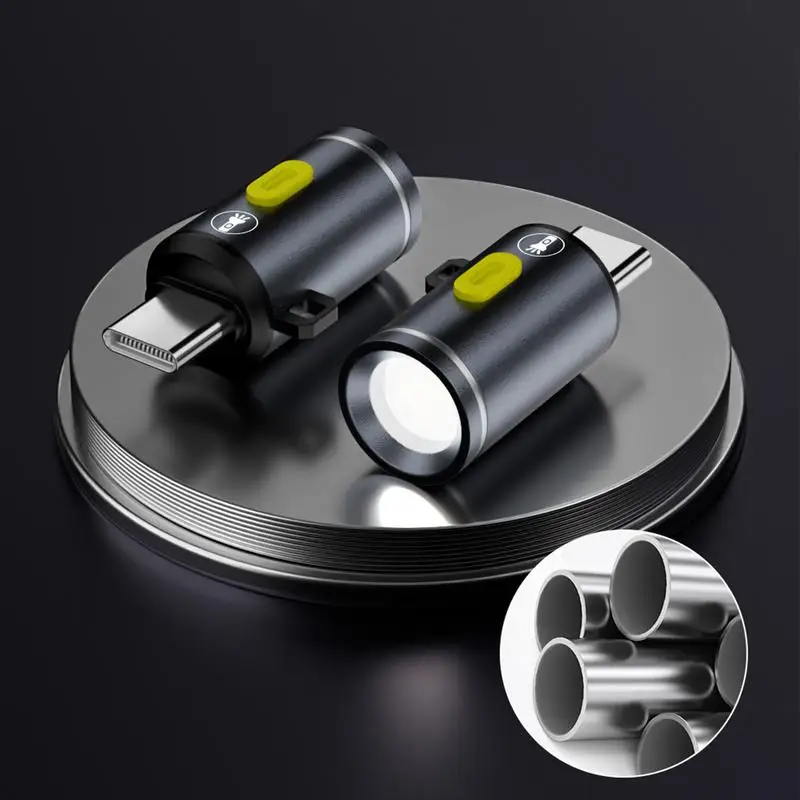 Mini High Brightness LED Flashlight Powered By Type C Connectors Small LED Light Torches For On Travel Use Flashlight