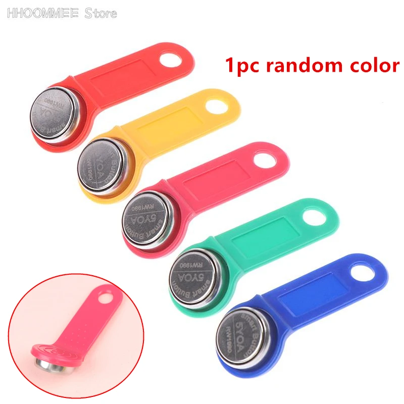 1PC Rewritable RFID Touch Memory Key RW1990 IButton Copy Card Sauna Key Random Color