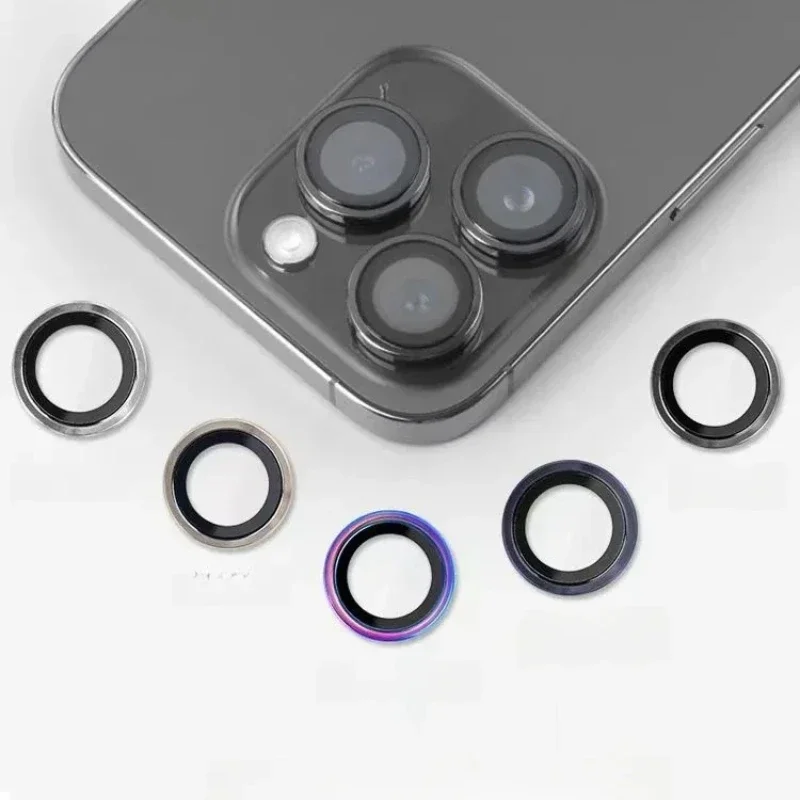 2-3 szt. Szkło Hartowane 3D Metalowa Ochrona Obiektywu Aparatu do iPhone 14 15 16 Pro Max Plus 12 13 Mini Folia Ochronna