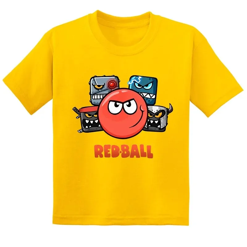 Hot Sale Red Ball 4 Print Cartoon Kids T-shirt Funny Baby Boys Girls Clothes Summer Fashion Children Cotton Short Sleeve T Shirt