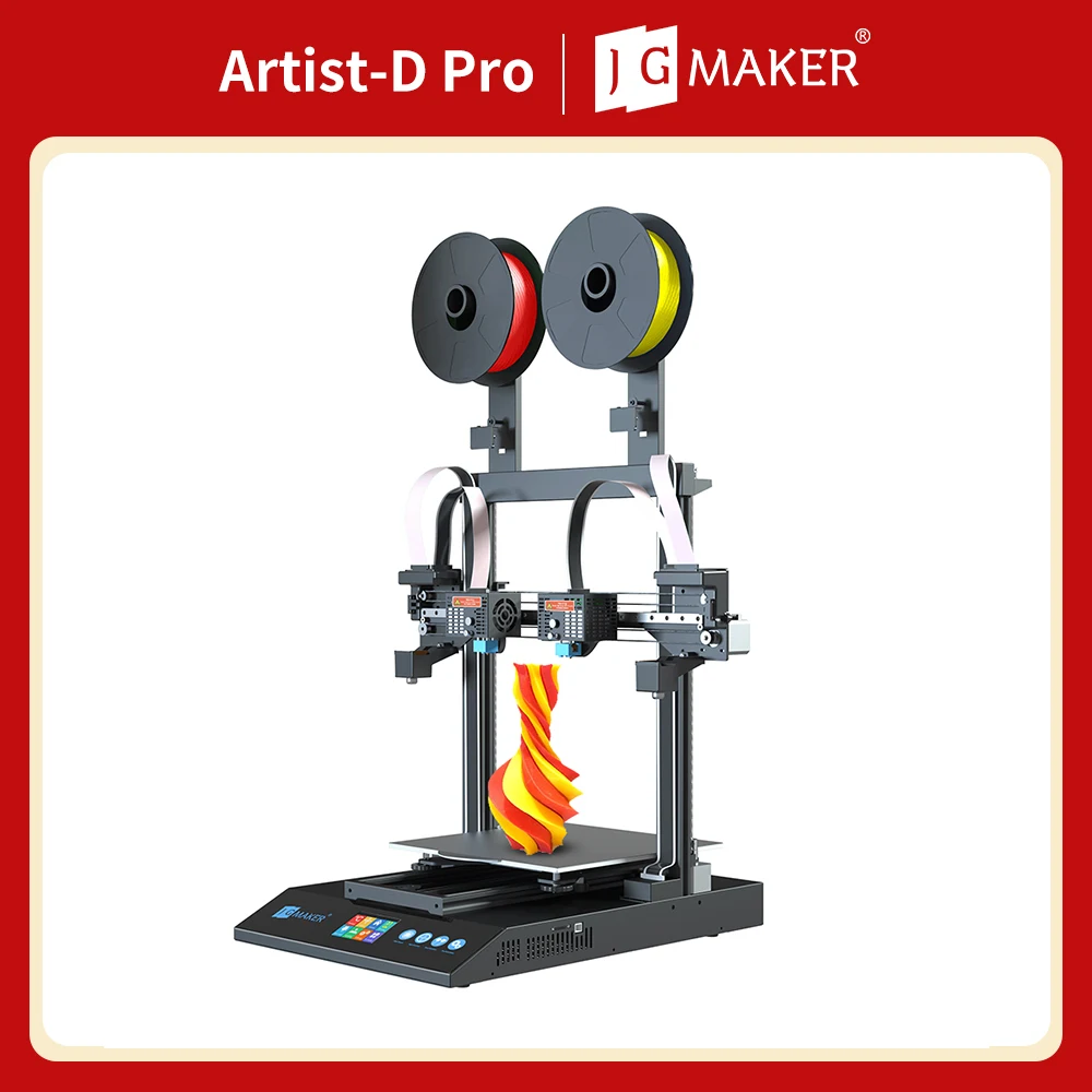 

JGMAKER Artist D 3D Printer IDEX Dual Independent Extruder Direct Drive 32 bit Motherboard Linear Rail Dual Z-axis
