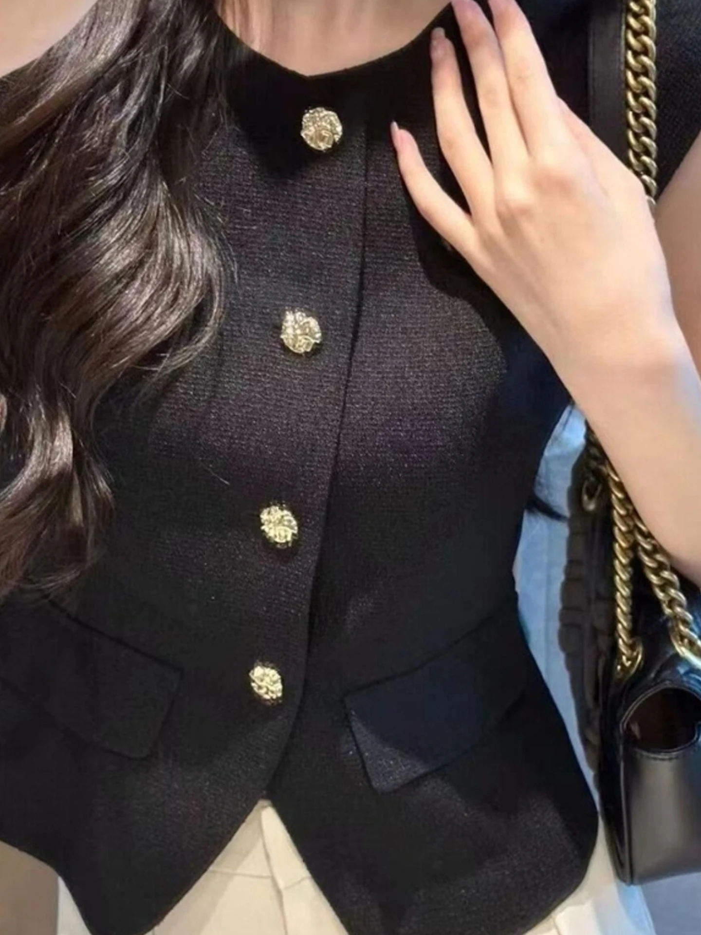 

Женская летняя модная майка Ele Bla Svel, прямой крой, корейский стиль, люксовая, без возрастных ограничений