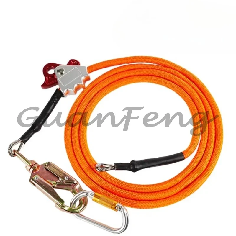 Adjustable Steel Wire Core Flip Line Kit, Tree Climbing Positioning Rope for Professional Arborists & Outdoor Tree Climbers