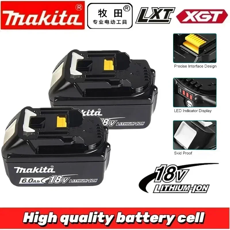 NEUES Makita 18V 6AH 6000mAh Akku wiederaufladbares Li-Ionen-Lithium-Ionen-Akkus-Ladegerät für BL1860B BL1850 BL1830 BL1815 LXT400