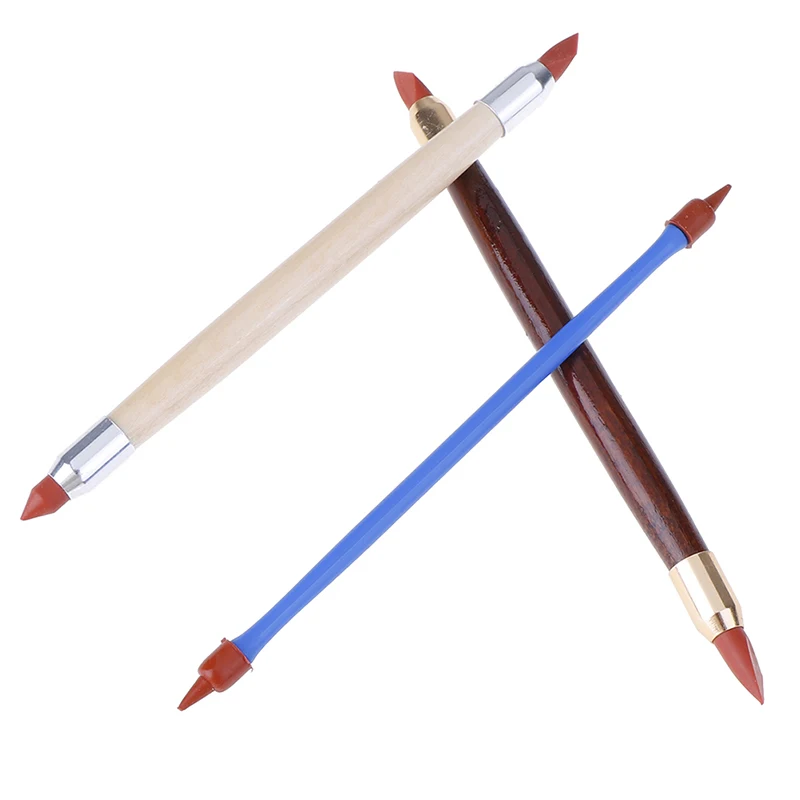 [MOA]3Pcs Silicon Rubber Shaper Pen Double-head Pottery Clay Sculpture Shaping Tools[MOA] view 5