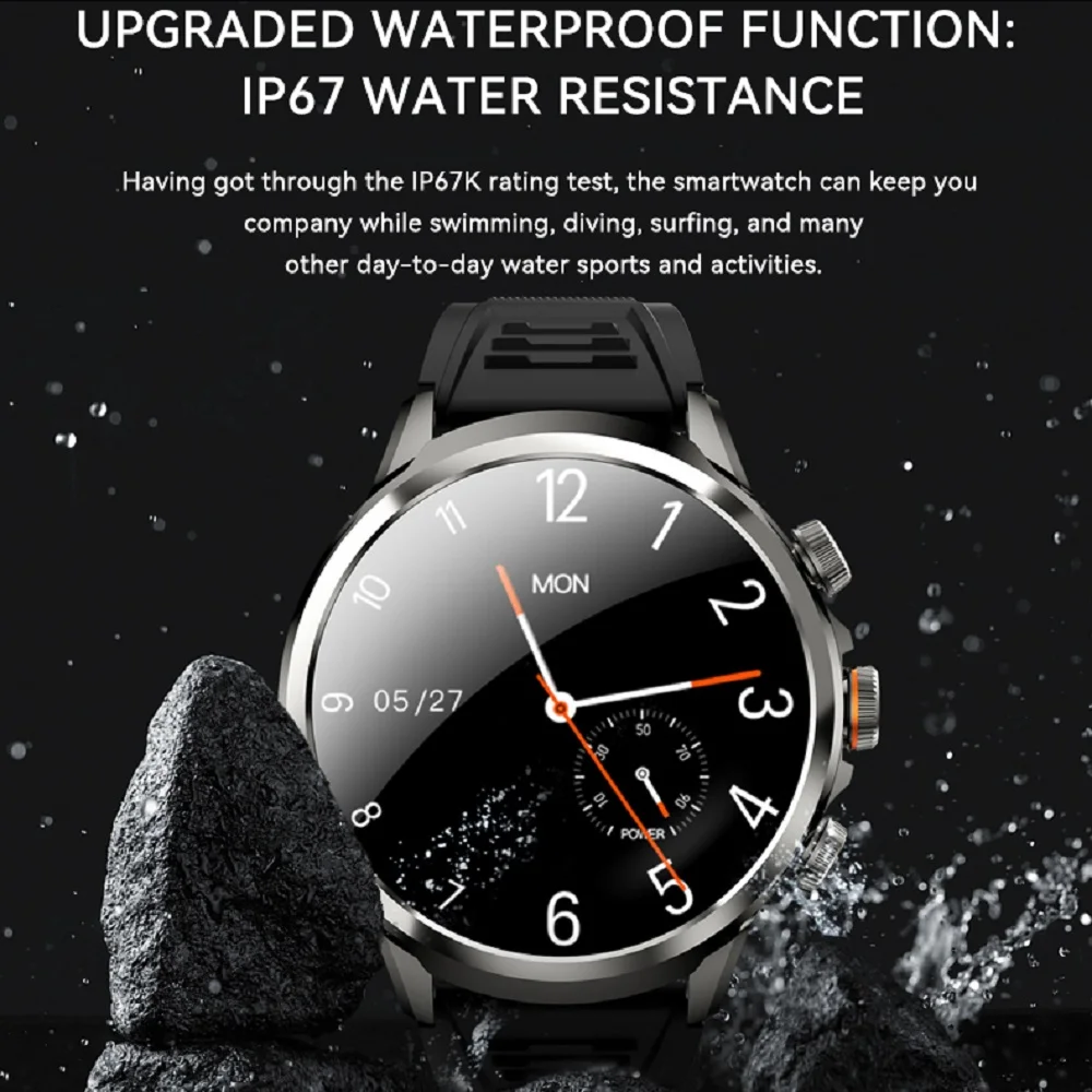 4G 워치, 1.95 인치 Amoled 4G SIM 와이파이 네트워크, 2GB RAM 업데이트 GPS 스마트워치, 화상 통화, 900W HD 카메라, 건강 스포츠 모드 SOS