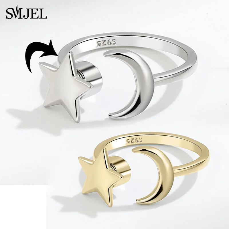 2024 New Anxiety Rings for Women Rotate Freely Beads Spinner Spiral Fidget Ring Anti Stress Toy Accessories Girls Best Gifts