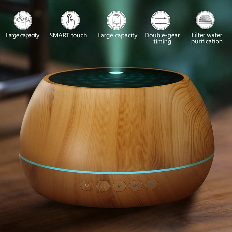 Humidifier Aroma Diffuser Ultrasonic Air Essential Oil Humidificador 7 Color LED Light Aromatherapy EU Plug