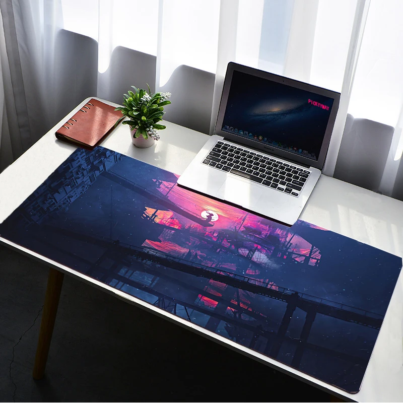 Gaming Mouse Pad Large Mouse Mat Laptop  Neon Colors Desk Mats 80x30cm Computer Gamer Keyboard Deskpad Mousepad for PC Mice