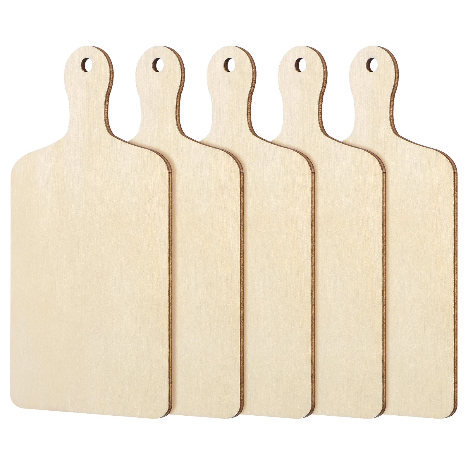 

6Pcs Wooden Cake Boards Mini Serving Trays for Bread Fruit Cheese Presentation DIY Craft Chopping Board Buffet Use